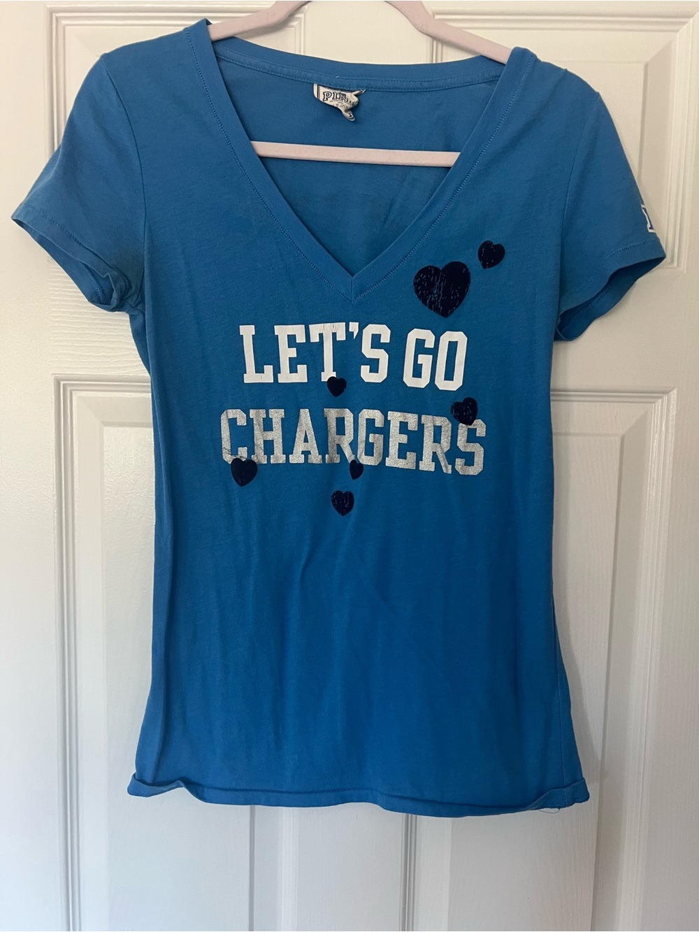 Let’s Go Chargers Blue V-Neck Tee